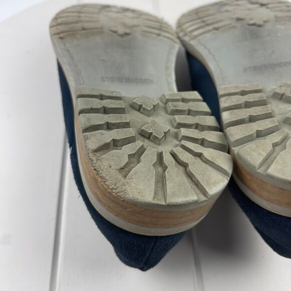 STEVE MADDEN Mens Dress Shoes Size 9 Two Tone Blue Suede ROQUE - Picture 9 of 13